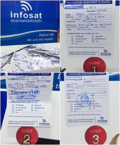 ประกาศผู้โชคดี 3 ท่านใน กว่า2หมื่นผู้ชิงโชค!! จับจริงแจกจริง ครั้งที่2