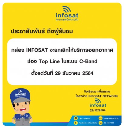 ยกเลิกให้บริการออกกาศช่อง Top Line ในระบบ C-Band