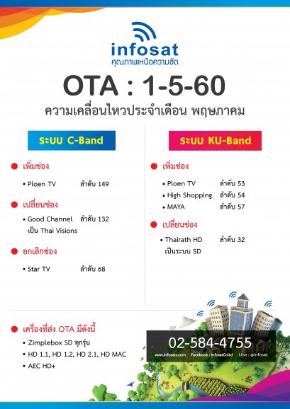 OTA ประจำเดือน พฤษภาคม 2560