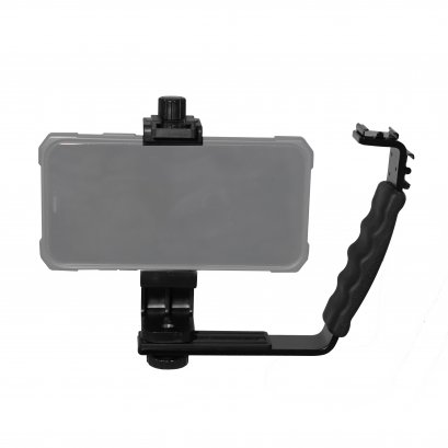 L shape bracket +Mobile Phone Holder Cilp W/Cold Shoe