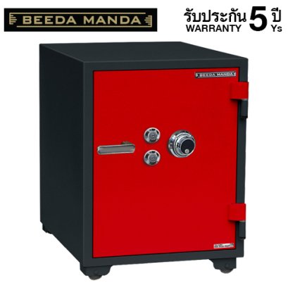 ตู้เซฟ BEEDA MANDA รุ่น FS-155-C สีแดง-ดำ กันไฟ 3 ชั่วโมง แบบหมุน