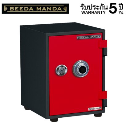 ตู้เซฟ BEEDA MANDA รุ่น FS-25T-C สีแดง-ดำ กันไฟ 2 ชั่วโมง แบบหมุน