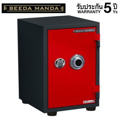 ตู้เซฟ BEEDA MANDA รุ่น FS-53T-C สีแดง-ดำ กันไฟ 3 ชั่วโมง แบบหมุน