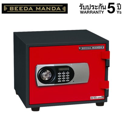 ตู้เซฟ BEEDA MANDA รุ่น FS-25-D สีแดง-ดำ กันไฟ 2 ชั่วโมง กดรหัส ดิจิตอล