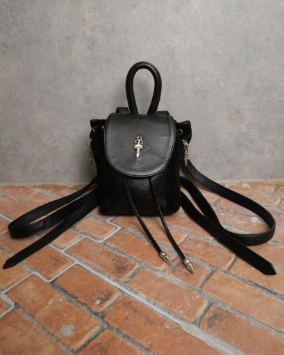chrome hearts mini iggy backpack Dagger Embellished Suede Leather Chrome Hearts CHROME HEARTS Black