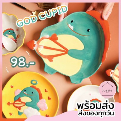 จานชามเซรามิค SET God Cupid 10ชิ้น