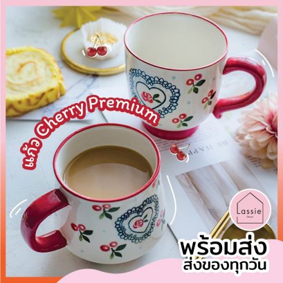แก้วเซรามิค ลายเชอรี่ พรีเมียม