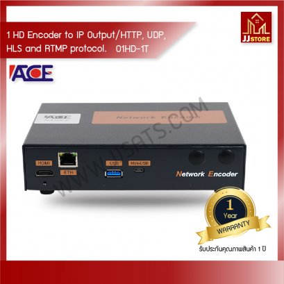1 HD Encoder to IP Output/HTTP, UDP, HLS and RTMP protocol.