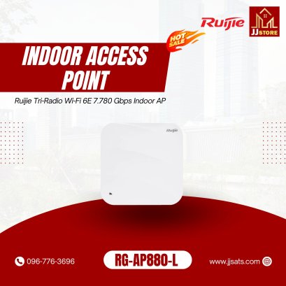 RG-AP880-L, Ruijie Tri-Radio Wi-Fi 6E 7.780 Gbps Indoor AP