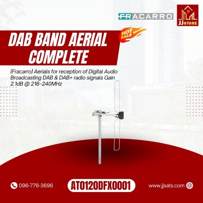 213010 DAB (Fracarro) Aerials for reception of Digital Audio Broadcasting DAB & DAB+ radio signals Gain 2.1dB @ 216–240MHz