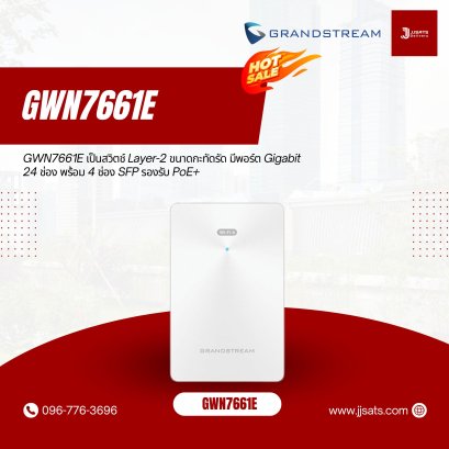 GWN7661E – จุดเชื่อมต่อ Wi-Fi 6 In-Wall สำหรับองค์กรจาก Grandstream