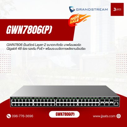 GWN7806 – สวิตช์ Layer 2+ Managed สำหรับองค์กรจาก Grandstream