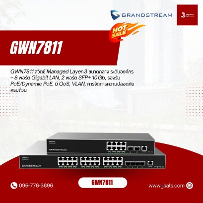 GWN7811 – สวิตช์ Layer 3 Managed สำหรับองค์กรจาก Grandstream