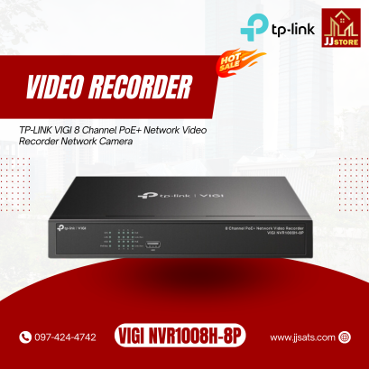 VIGI NVR1008H-8P TP-LINK VIGI 8 Channel PoE+ Network Video Recorder Network Camera