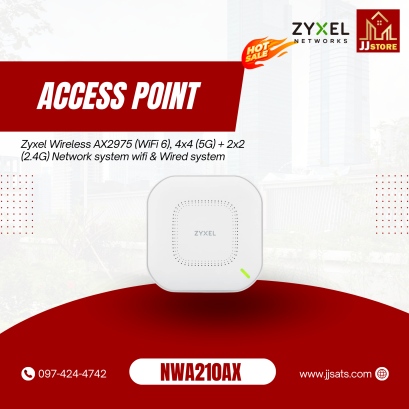 NWA210AX Zyxel Wireless AX2975 (WiFi 6), 4x4 (5G) + 2x2 (2.4G) Network system wifi & Wired system