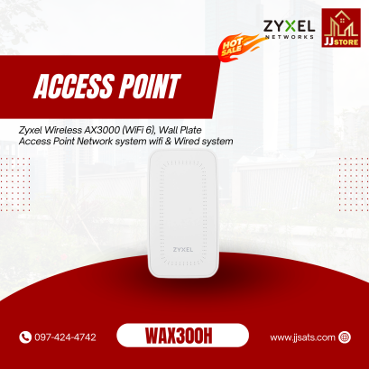 WAX300H Zyxel Wireless AX3000 (WiFi 6), Wall Plate Access Point Network system wifi & Wired system