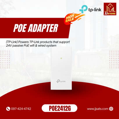 POE2412G (TP-Link) Powers TP-Link products that support 24V passive PoE wifi & wired system