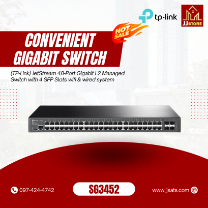 SG3452 (TP-Link) JetStream 48-Port Gigabit L2 Managed Switch with 4 SFP Slots wifi & wired system