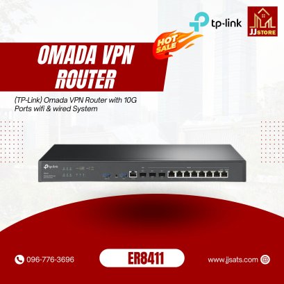 ER8411 (TP-Link) Omada VPN Router with 10G Ports wifi & wired System