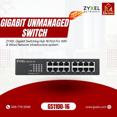 GS1100-16 ZYXEL Gigabit Switching Hub 16 Port For WiFi & Wired Network infrastructure system