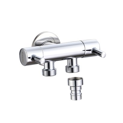 สต็อปวาล์ว 2 ทางแยกเปิดปิดอิสระ สแตนเลส 304 สีโครเมียม