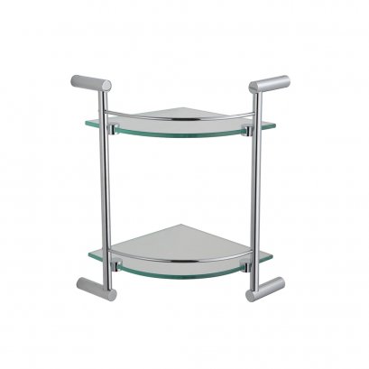 ชั้นกระจกเข้ามุม 2 ชั้น