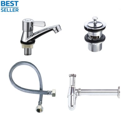 ก๊อกอ่างล้างหน้าพร้อมอุปกรณ์ครบชุด