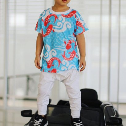 เสื้อยืดเด็ก ลายปลาคราฟ