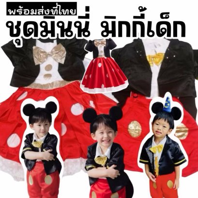 ชุดแฟนซีเด็ก mickey & minnie