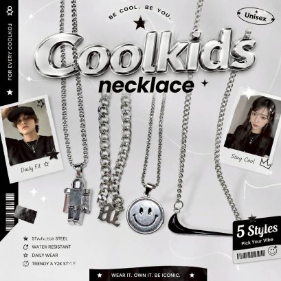  Coolkids Necklace สร้อยคอสไตล์ Y2K เท่ๆ ใส่ได้ทุกวัน 