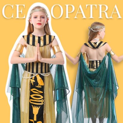 ชุดคลีโอพัตราสวมบทบาทราชินีแห่งอียิปต์สวยอลังมากๆ