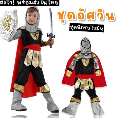 ชุดนานาชาติ ชุดแฟนซี อัศวิน นักรบโรมันมาเป็นชุด