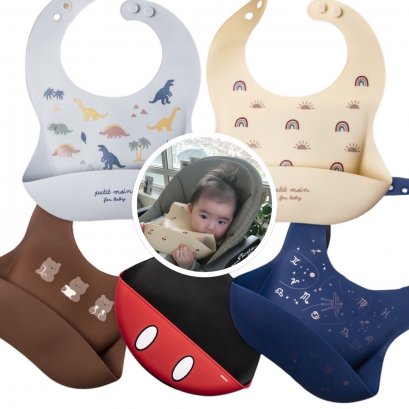 ซิลิโคนกันเปื้อน รุ่นใหม่ minimal silicone bib  (bib37) 