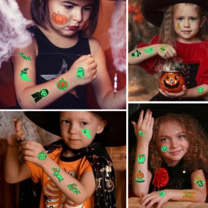 Halloween Tatto set Tatto ฮาโลวีนเรืองแสง 