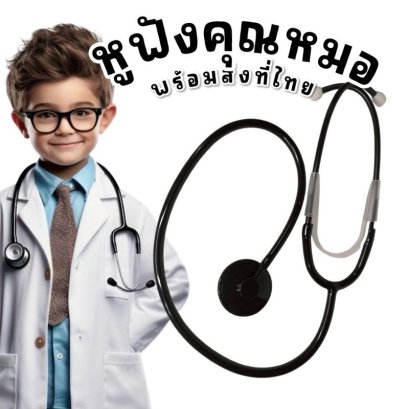 หูฟังคุณหมอของเล่นแต่ใช้ได้จริงพร็อพเสริมจินตนาการ