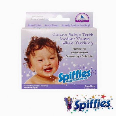 ผ้าเช็ดฟันสพิฟฟีส์ (Spiffies Baby Tooth Wipes) 893407000236