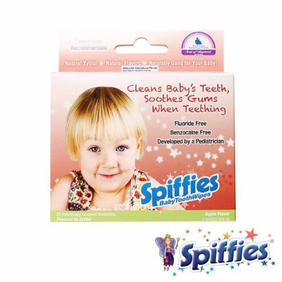 ผ้าเช็ดฟันสพิฟฟีส์ (Spiffies Baby Tooth Wipes) 893407000229