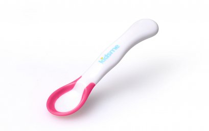 ช้อนป้อนอาหารแบบแสดงอุณหภูมิ แพ็คคู่ – สีชมพู