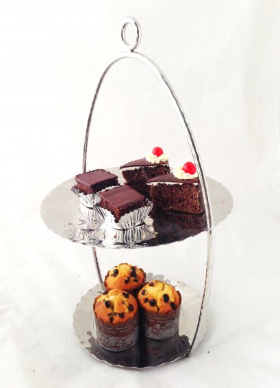 Stainless Steel 2 Tier Cake Stand 