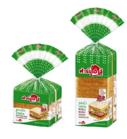 WHOLE WHEAT BREAD SLICE ขนมปังโฮลวีทแผ่น