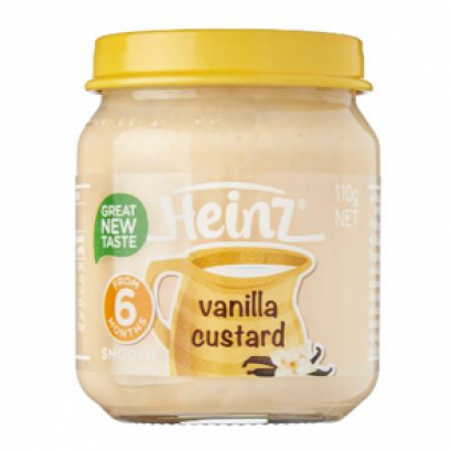 HEINZ VANILLA CUSTARD  110 G. อาหารสำหรับเด็กรสคัสตาร์ดวานิลลา 110 กรัม