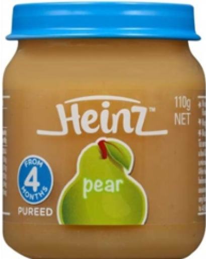 HEINZ FRUITY PEAR 110 G.อาหารสำหรับเด็กรสลูกแพร์ 110 กรัม
