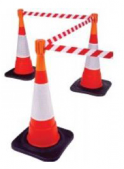 เทปกั้นกรวยจราจร White- Red SAFTY TAPE ยาว 3.0 Meter กว้าง 50 mm.