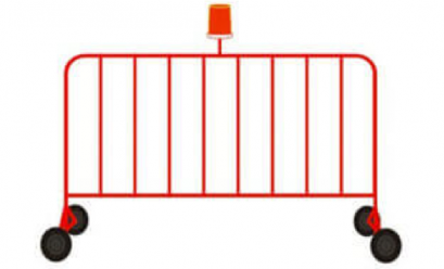 Traffic barrier with 1 light แผงกั้นจราจรชนิดมีไฟ 1 ระบบ