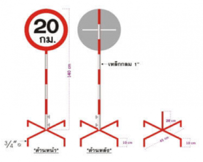 ป้ายจราจรชนิดเคลือนย้าย และถอดเก็บได้