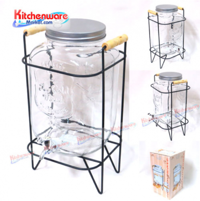 โหลแก้ว จุกก๊อก พร้อมขาตั้ง ขนาด 8.4 ลิตร 