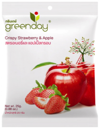 Crispy Strawberry &amp; Apple ขนมสตรอเบอร์รี่และแอปเปิ้ลกรอบ