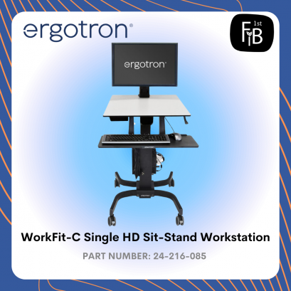 Ergotron WorkFit-C Single HD Sit-Stand Workstation