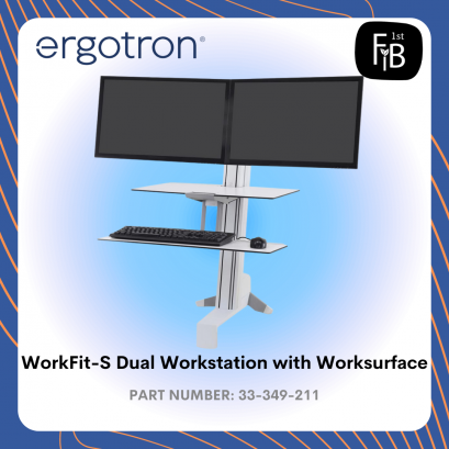 Ergotron WorkFit-S Dual Workstation with Worksurface