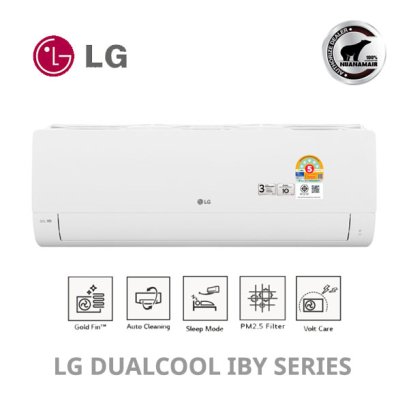 IBY11M.JU1 แอร์ LG DUALCOOL IBY แอร์แอลจี อินเวอร์เตอร์ น้ำยา R32 9200 BTU. พร้อมบริการติดตั้ง